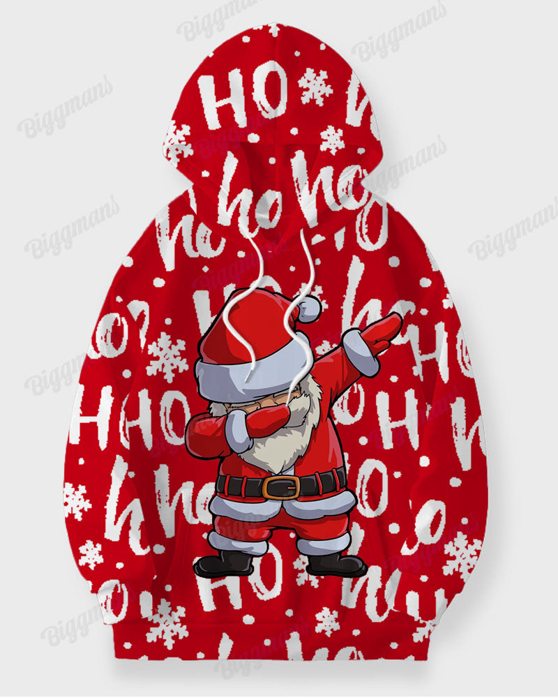 Big & Tall Red Graphic Hoodie Sweatpants Set for big men view 3