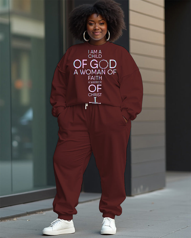 Big & Tall Solid Color Graphic Two-piece Set for big men view 1