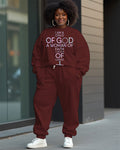 Big & Tall Solid Color Graphic Two-piece Set for big men view 1