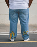 Big & Tall Denim Graphic Streetwear Jeans for big men view 1