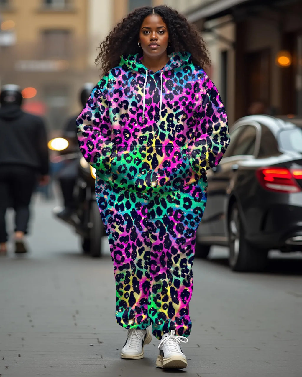 Big & Tall Graphic Hoodie Sweatpants Set for big men view 2