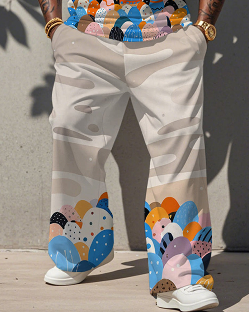 Big & Tall Graphic Vest Pants Set for big men view 3