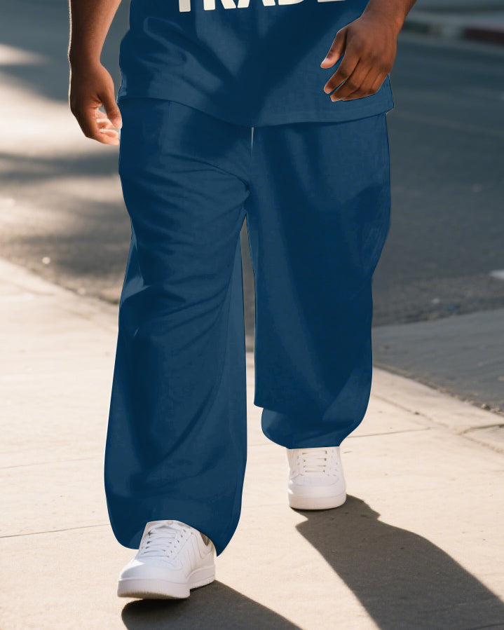 Big & Tall Graphic T-Shirt Pants Set for big men view 3