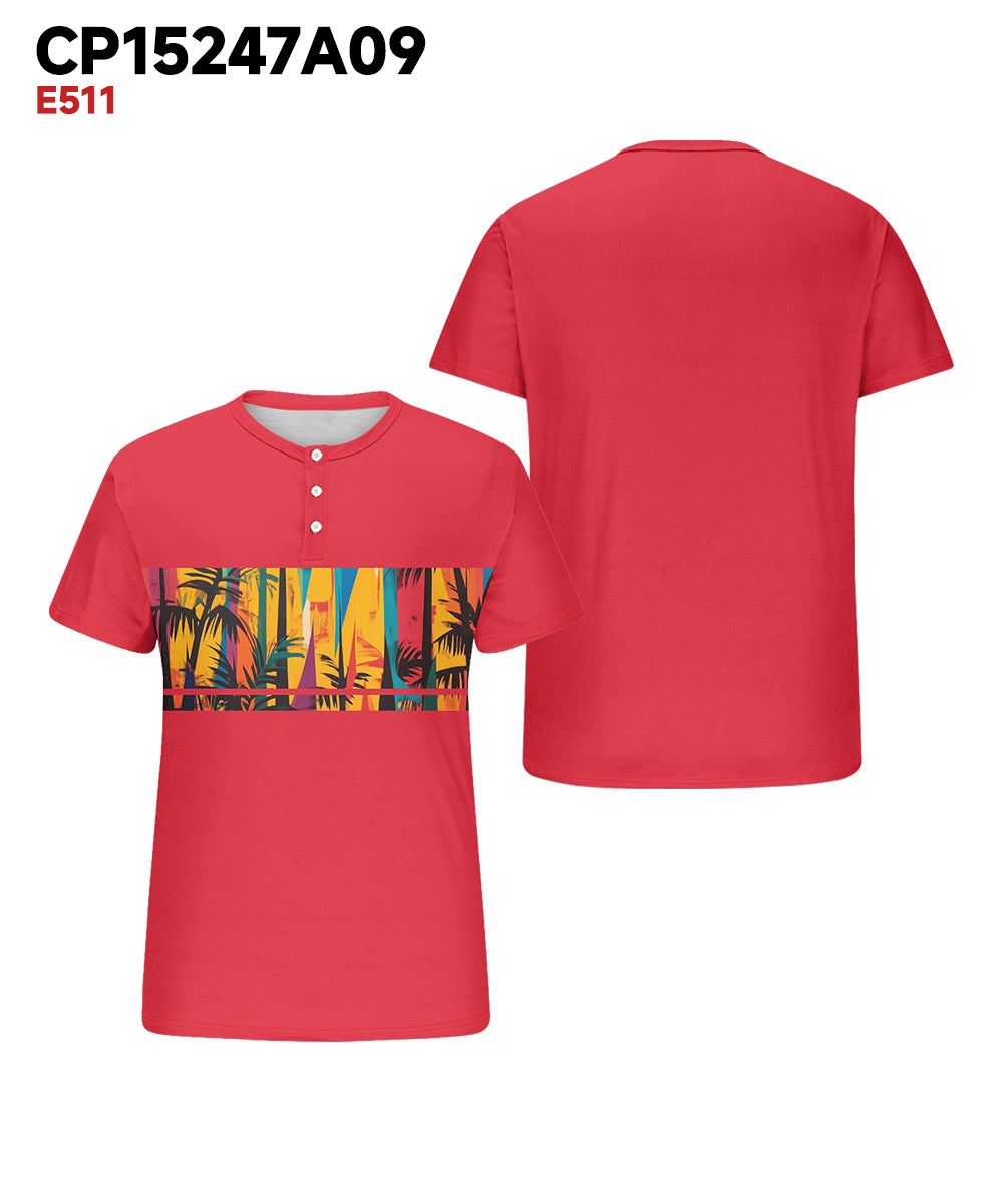 Big & Tall Red Hawaiian Graphic T-Shirt for big men view 3