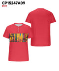 Big & Tall Red Hawaiian Graphic T-Shirt for big men view 3