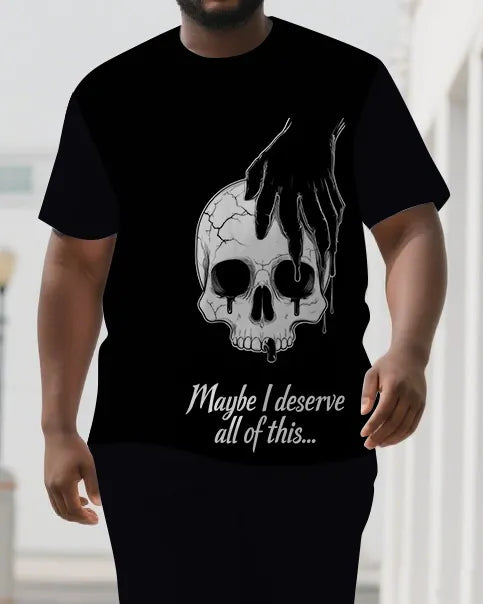 Big & Tall Skull Two-piece Set for big men view 2