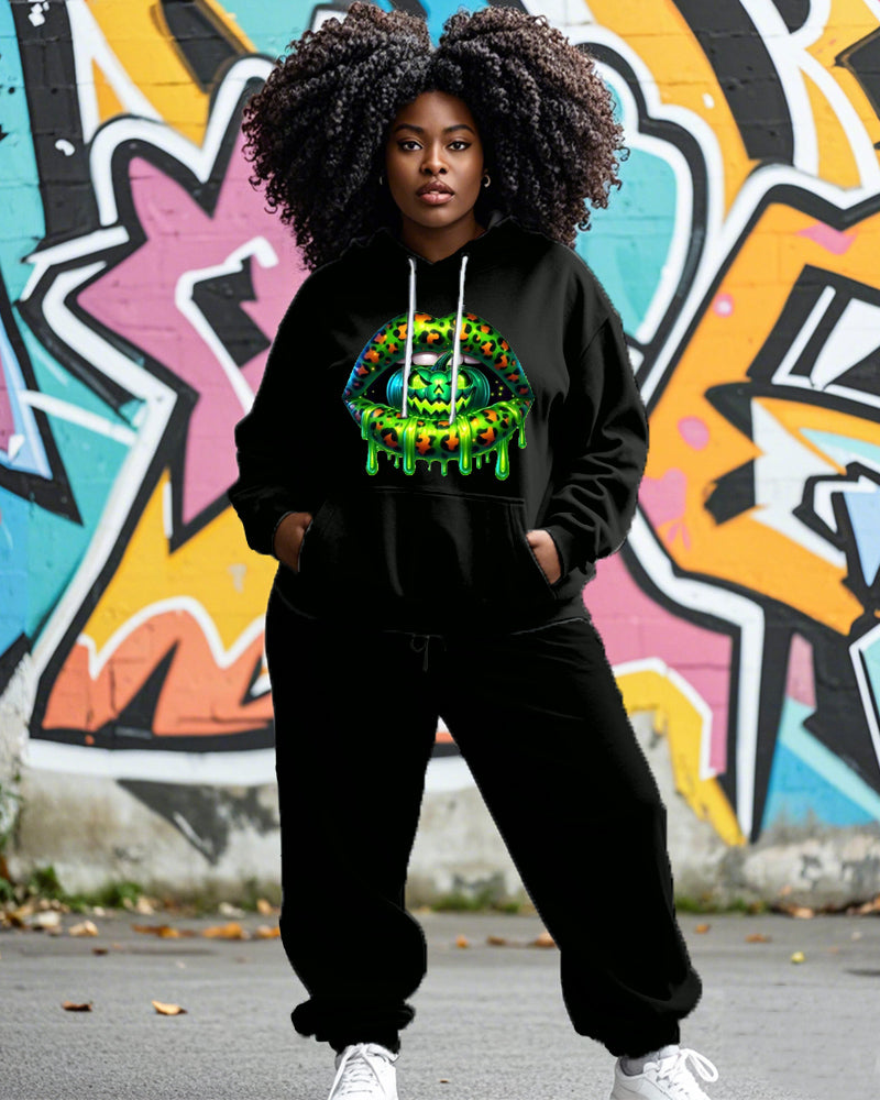 Big & Tall Graphic Hoodie Sweatpants Set for big men view 1