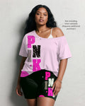 Big & Tall Pink Graphic Two-piece Set for big men view 2