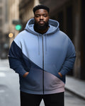 Big & Tall Colorblock Geometric Graphic Hoodie for big men
