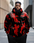 Big & Tall Streetwear Hoodie Sweatpants Set for big men