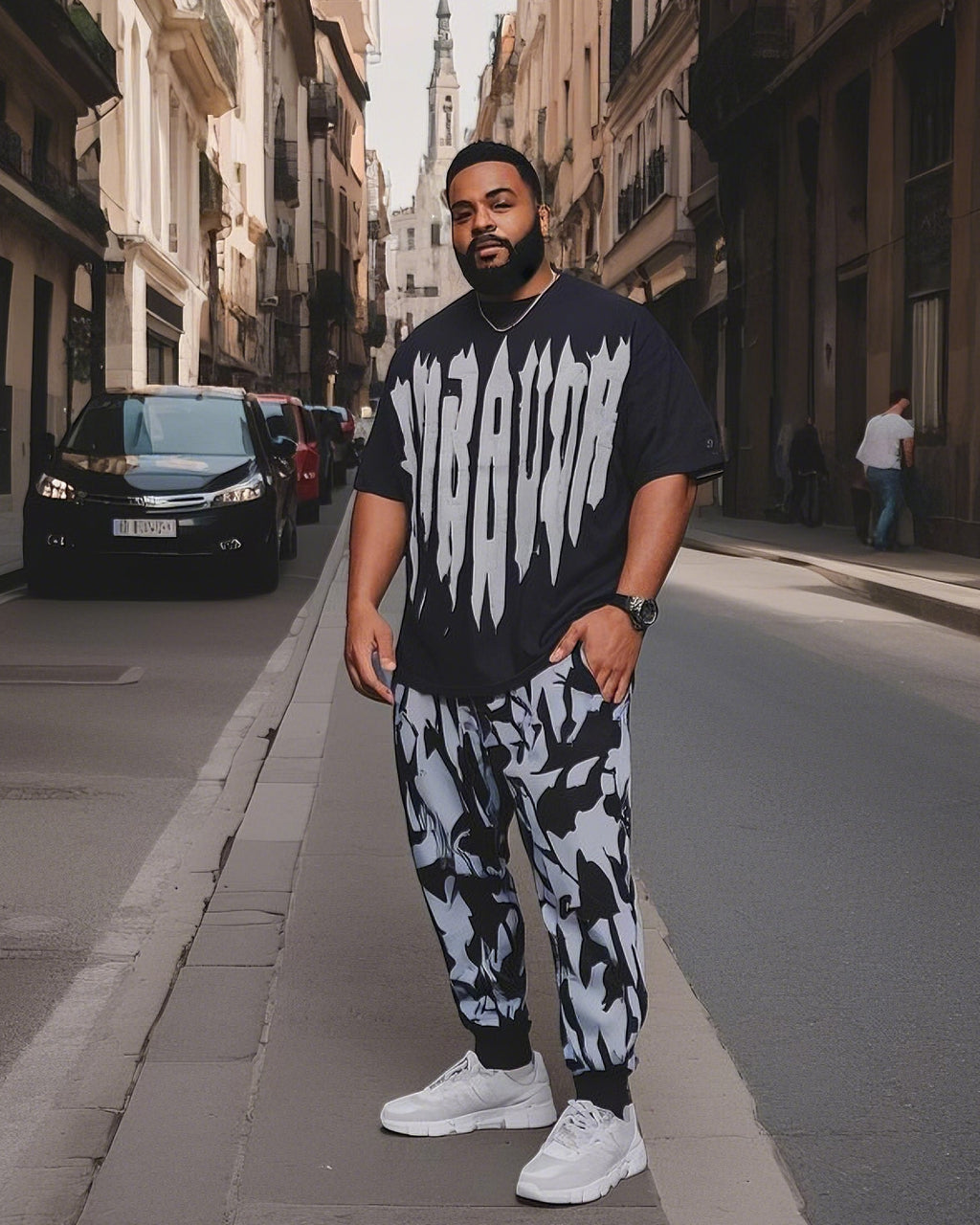 Big & Tall Graphic Two-piece Set for big men view 1