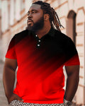 Big & Tall Black Gradient Polo Shirt for big men