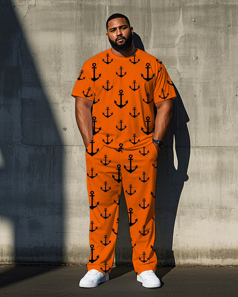Big & Tall Graffiti T-Shirt Pants Set for big men view 1