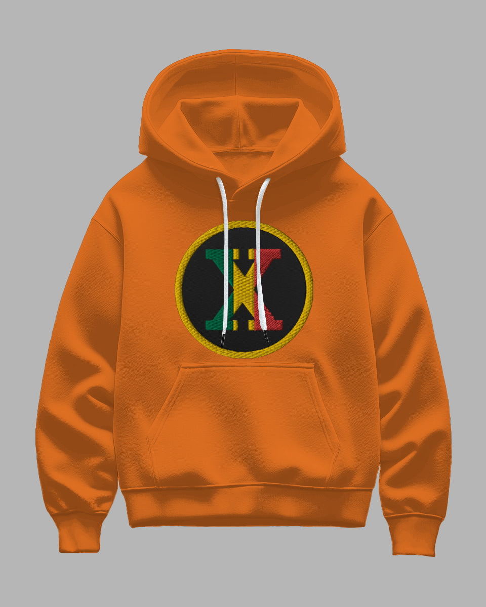 Big & Tall Orange Graphic Hoodie for big men