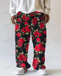 Big & Tall Graphic Floral Pants for big men