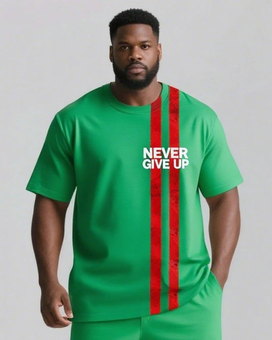 Big & Tall Striped Two-piece Set for big men view 8