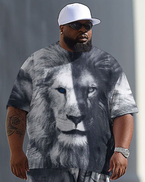 Big & Tall Graphic T-Shirt Pants Set for big men view 2