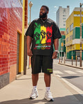 Big & Tall Juneteenth T-Shirt Shorts Set for big men view 1