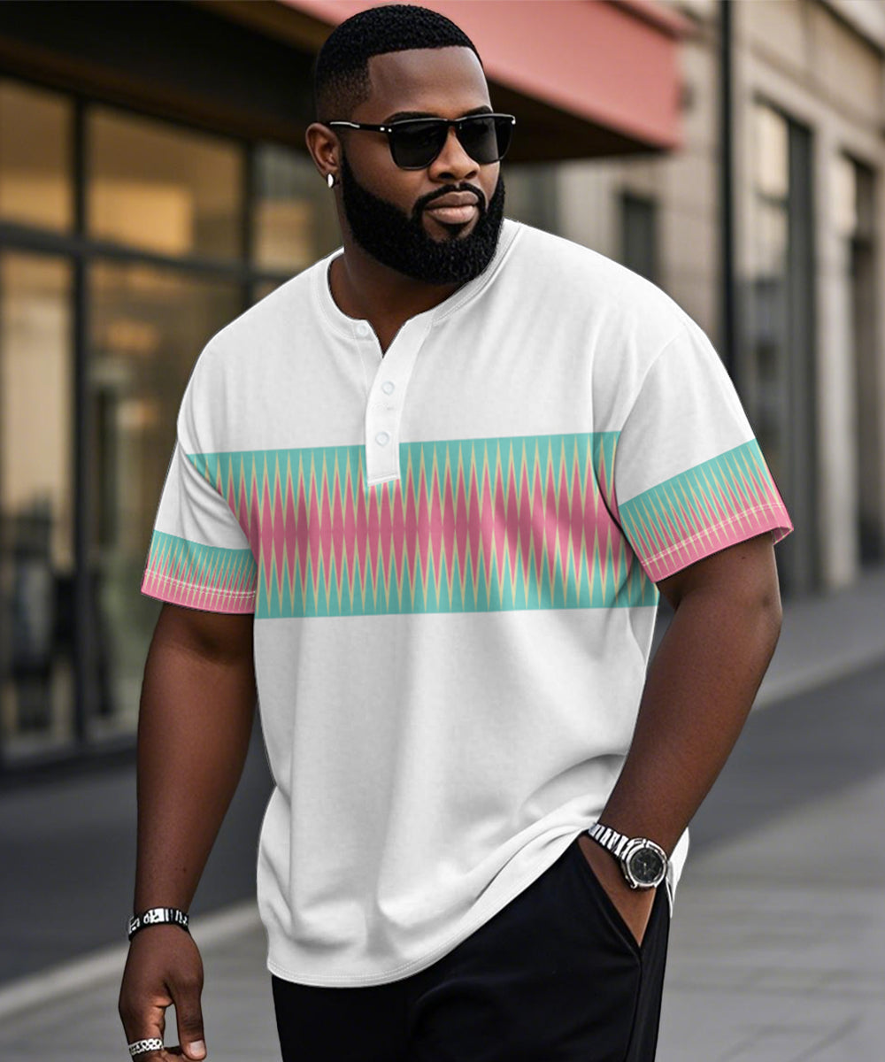 Big & Tall Red Green Gradient T-Shirt for big men view 1