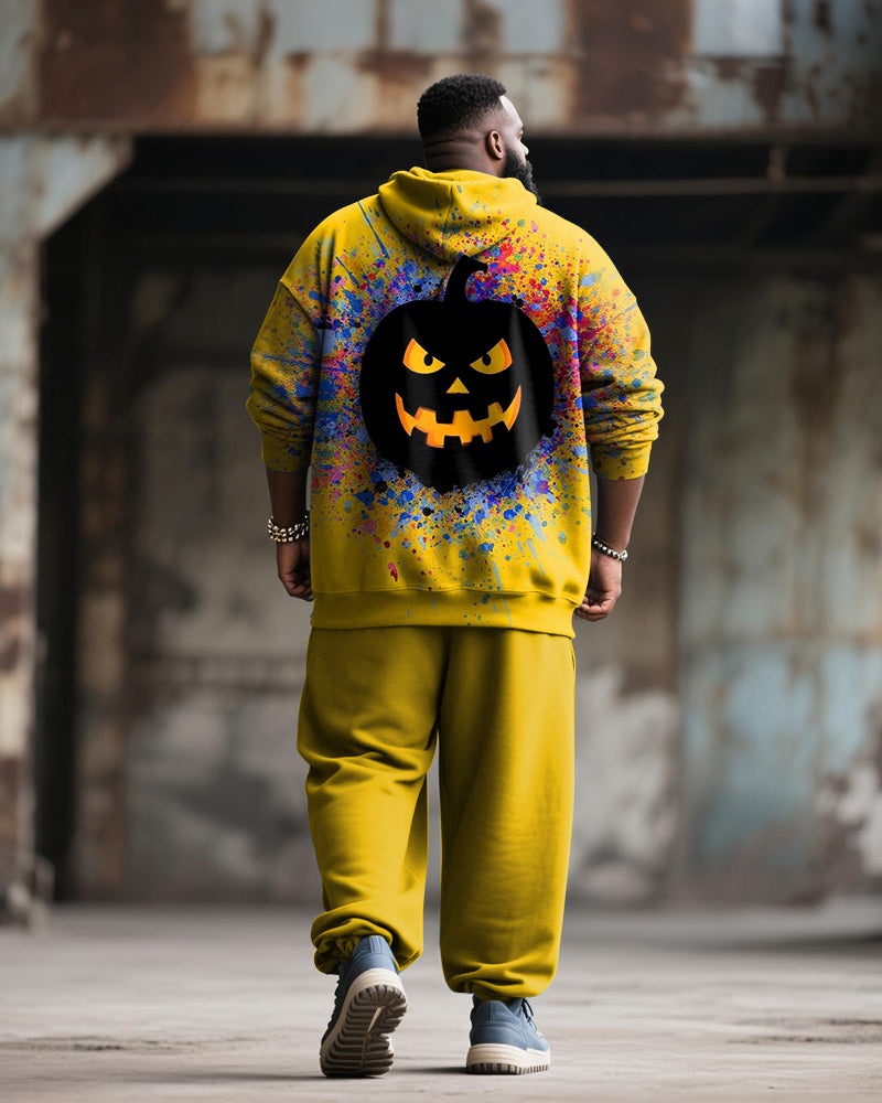 Big & Tall Graphic Graffiti Hoodie Sweatpants Set for big men view 4