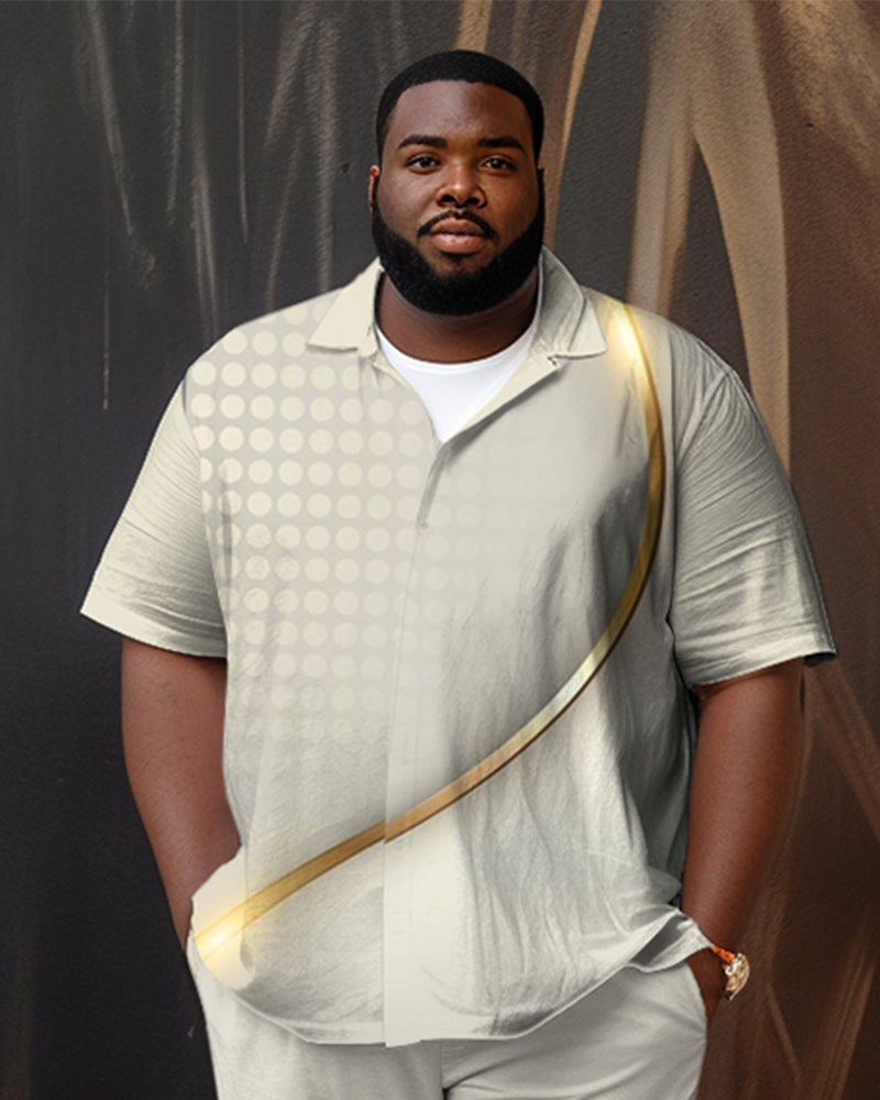 Big & Tall Gradient T-Shirt Pants Set for big men view 2