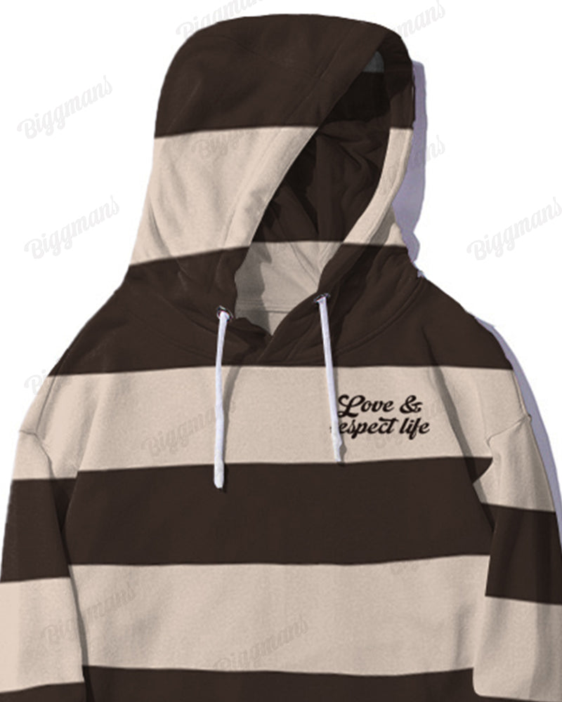 Big & Tall Striped Hoodie for big men view 5