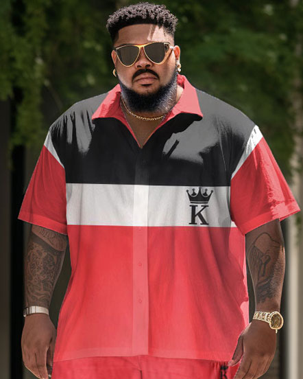 Big & Tall Colorblock Graphic Streetwear Jeans for big men view 2