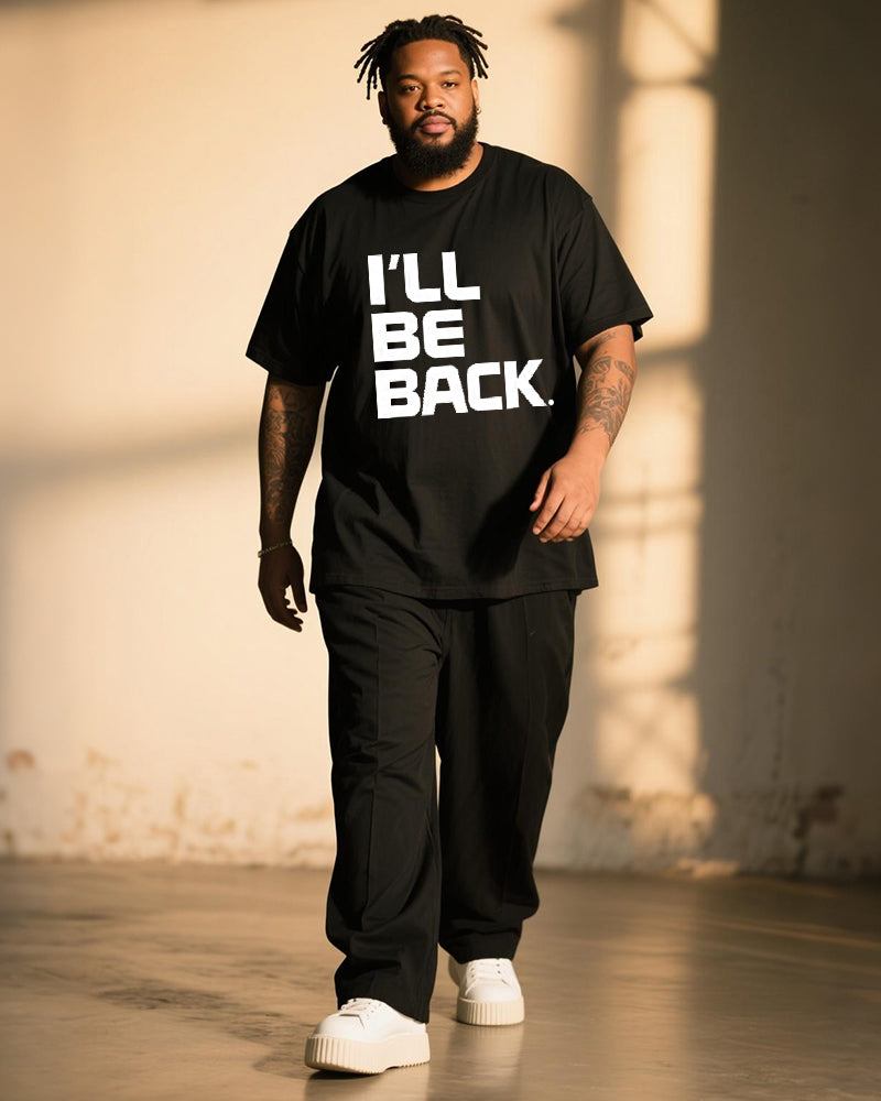 Big & Tall Graphic T-Shirt Pants Set for big men view 1