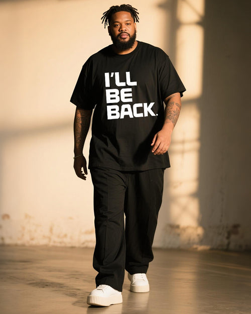 Big & Tall Graphic T-Shirt Pants Set for big men view 1