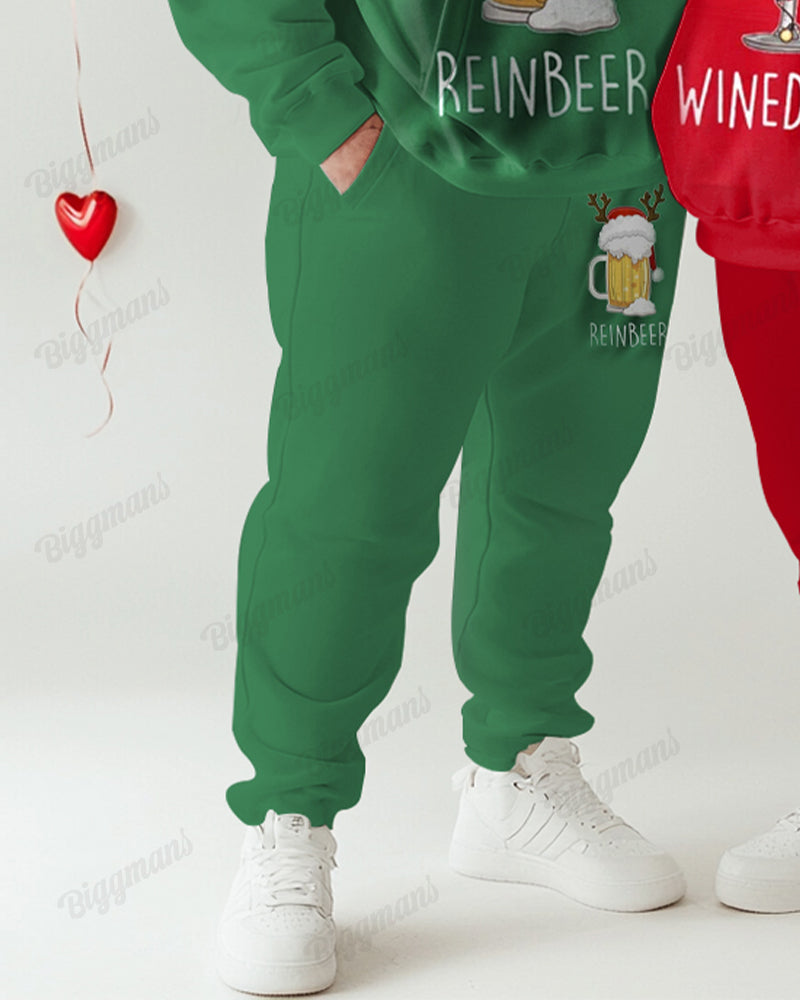 Big & Tall Graphic Hoodie Sweatpants Set for big men view 5