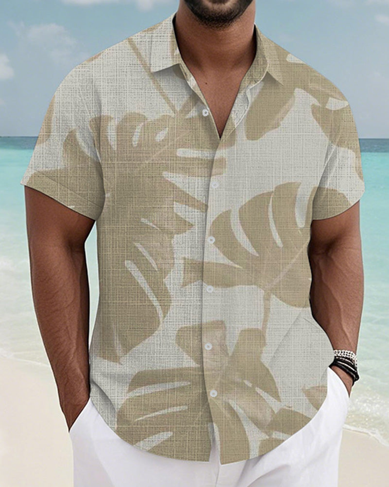 Big & Tall Hawaiian Graphic Short Sleeve Shirt for big men view 1
