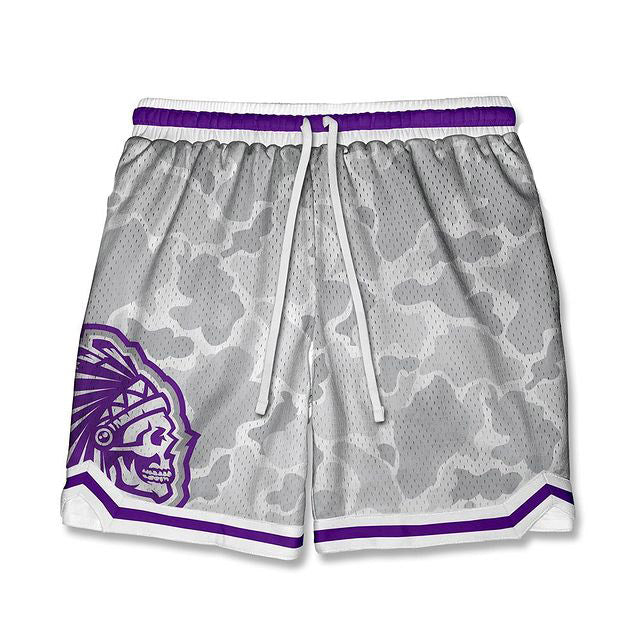 Big & Tall Streetwear Skull Athletic Shorts for big men