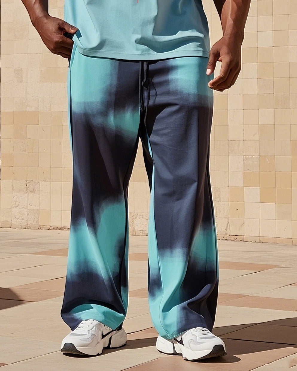 Big & Tall Gradient Vest Pants Set for big men view 2