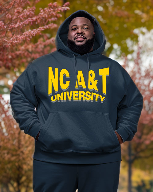 Big & Tall Graphic Hoodie Sweatpants Set for big men view 2