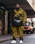 Big & Tall Colorblock Hoodie Sweatpants Set for big men view 1