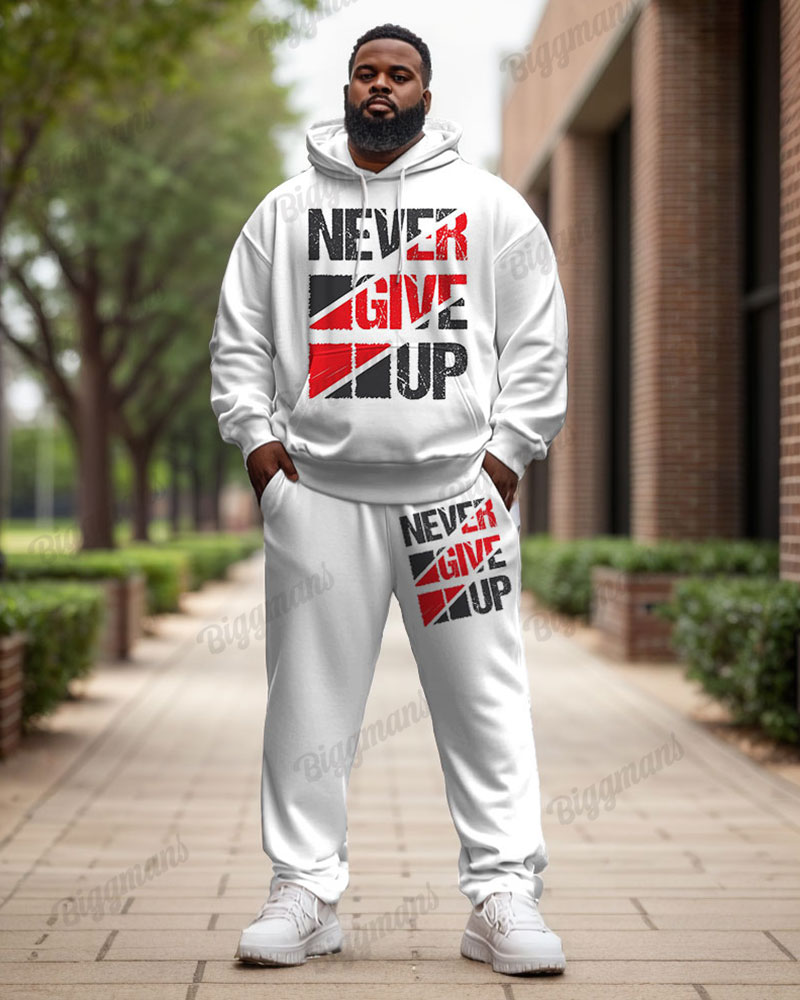 Big & Tall Graphic Hoodie Sweatpants Set for big men view 1