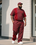 Big & Tall Patchwork Two-piece Set for big men view 1