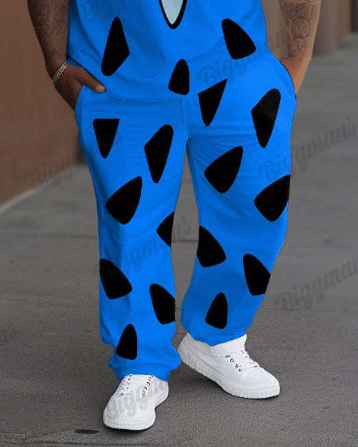 Big & Tall Athletic Streetwear T-Shirt Pants Set for big men view 12
