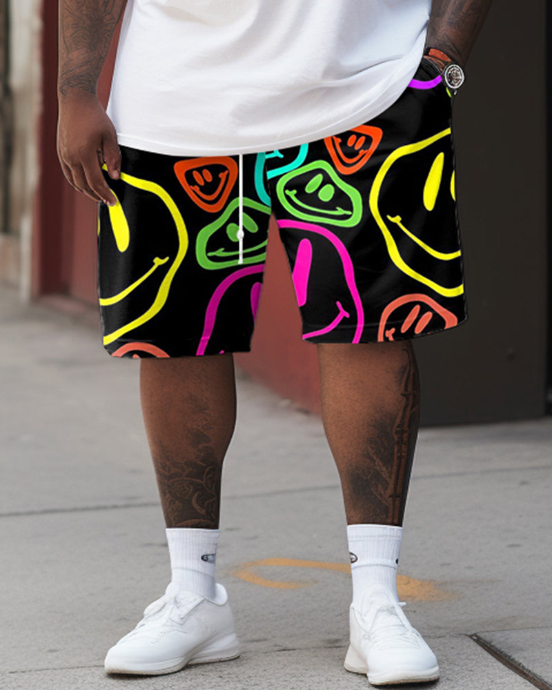 Big & Tall Graphic Smiley Two-piece Set for big men view 3