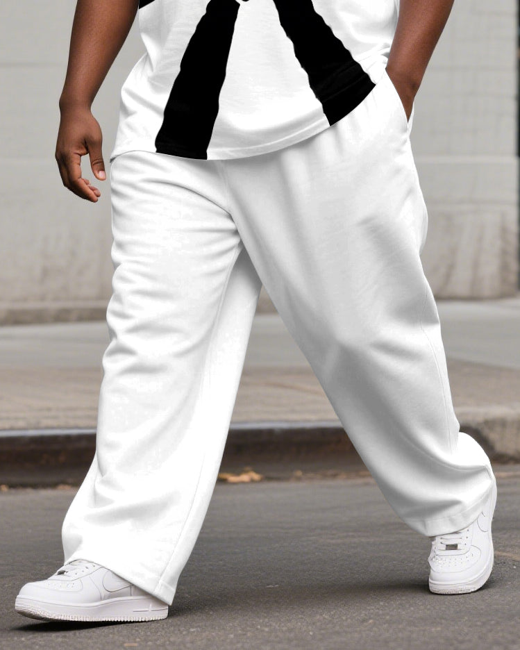 Big & Tall Streetwear T-Shirt Pants Set for big men view 3