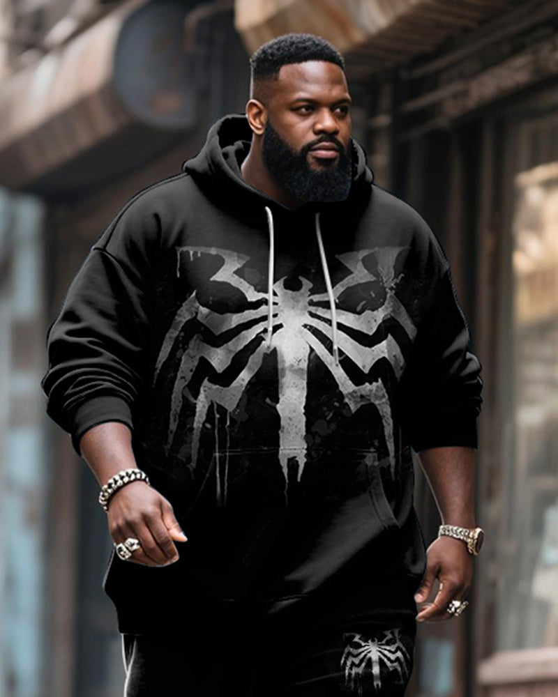 Big & Tall Graphic Graffiti Hoodie Sweatpants Set for big men view 2