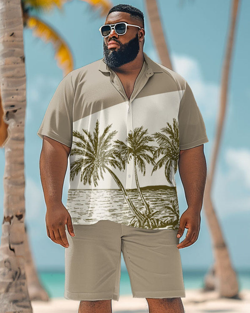 Big & Tall Hawaiian Colorblock Graphic Jeans for big men view 1