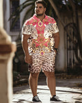 Big & Tall Graphic T-Shirt Shorts Set for big men view 1
