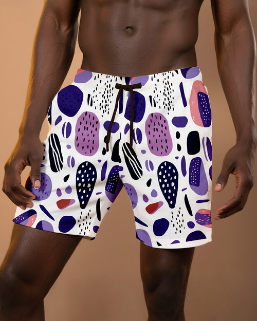 Big & Tall Geometric Graphic Floral Shorts for big men