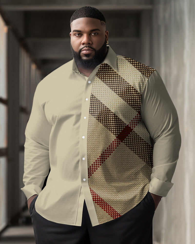 Big & Tall Graphic Shirt Pants Set for big men