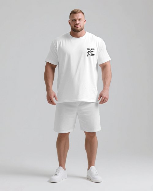 Big & Tall Graphic Streetwear Two-piece Set for big men view 2