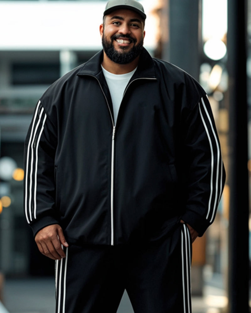 Big & Tall Colorblock Two-piece Set for big men view 2