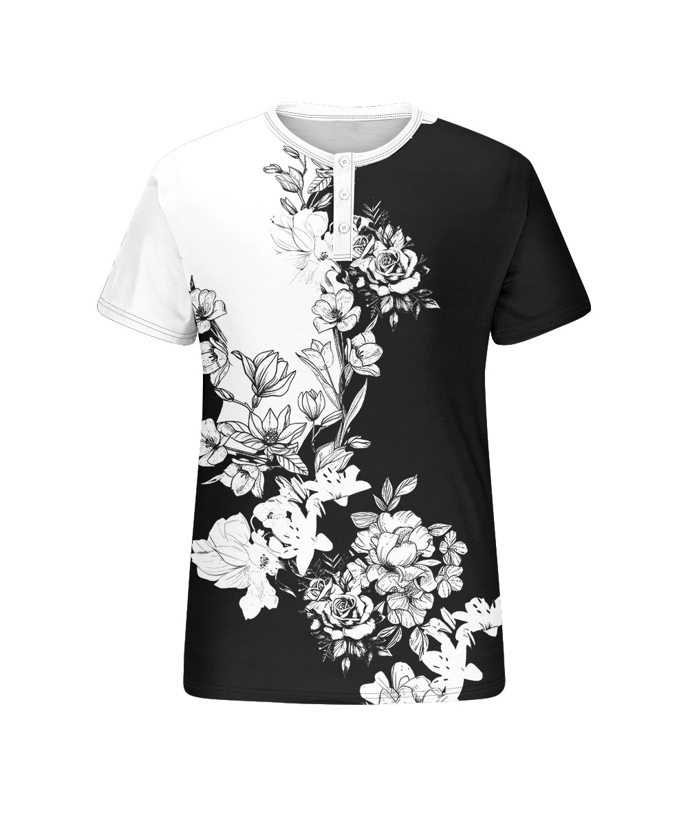 Big & Tall Black White Graphic T-Shirt for big men view 4