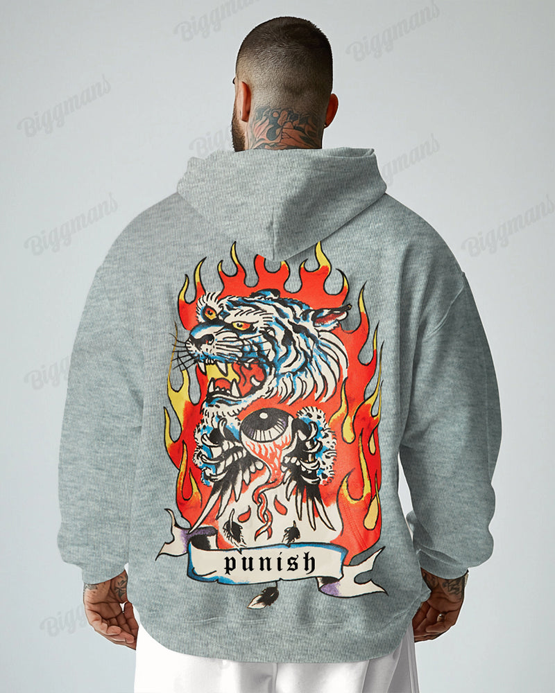 Big & Tall Athletic Streetwear Hoodie Sweatpants Set for big men view 8