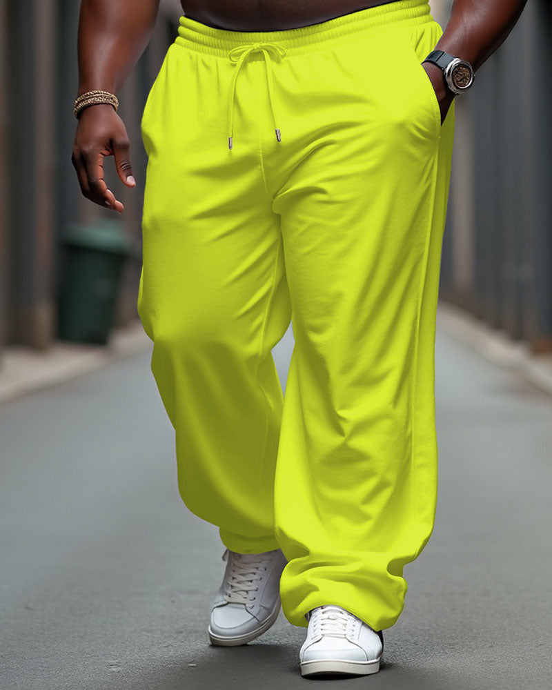 Big & Tall Cotton Solid Color Jogging Pants for men view 10